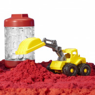 Plastisk lera från wonder factory torkar aldrig, sandlastbilar, grävmaskin.