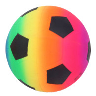 Strandboll i gummi, regnbågsfärgad fotboll 22 cm.
