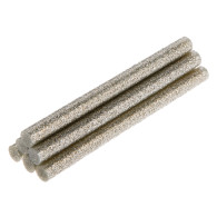 Klisterinlägg 8 mm, silverglittriga, 6 stycken.