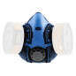 Halv ansiktsmask i silikon med plats för två filter (utan filter)