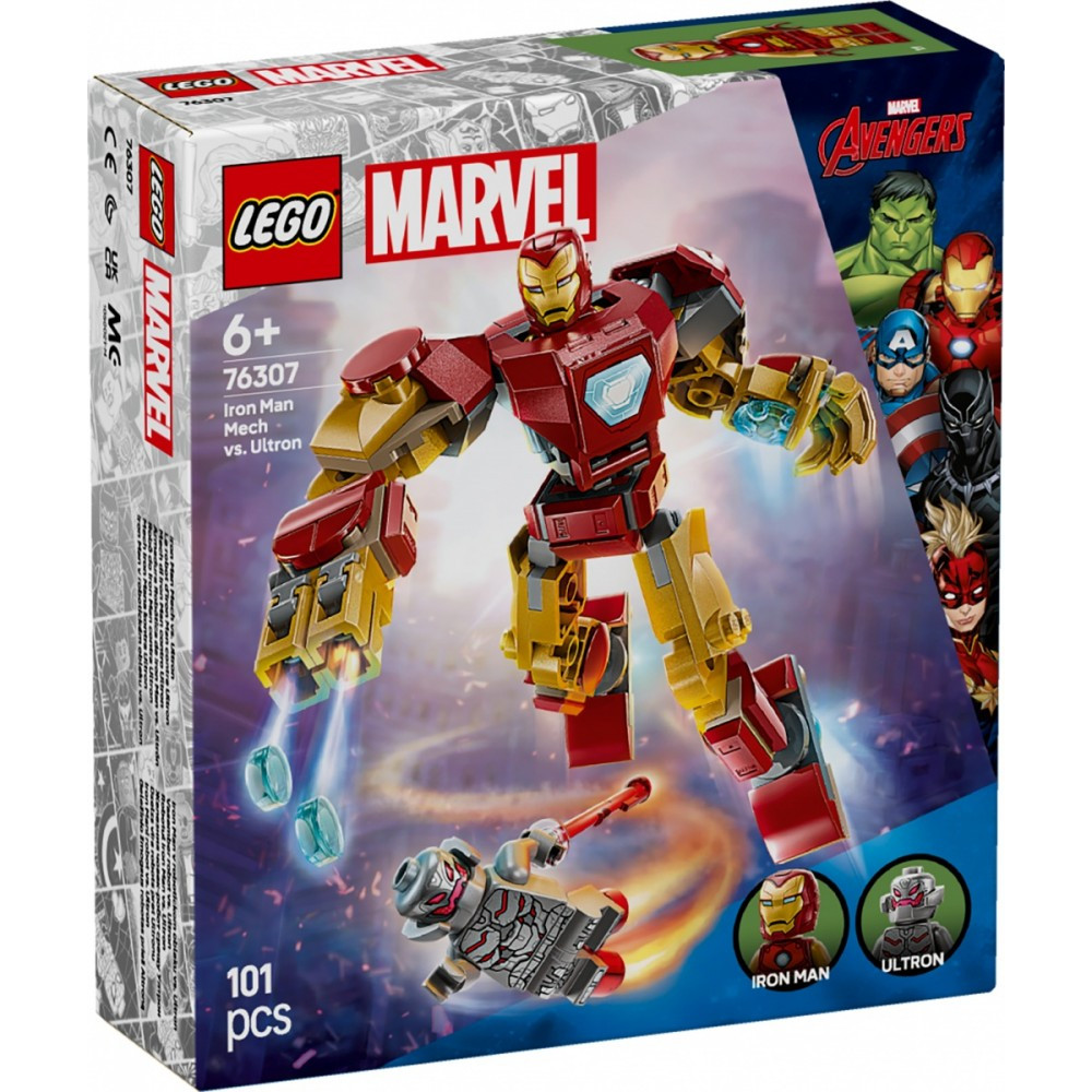 Klocki super heroes 76307 mech iron mana kontra ultron