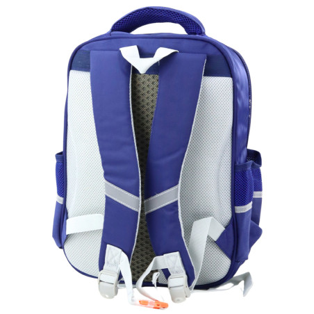 Skolryggsäck med dinosauriemärken Bröstrem Blå 39x27x15cm