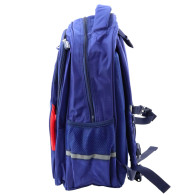Skolryggsäck med broderad emblem Bröstrem Blå 20L