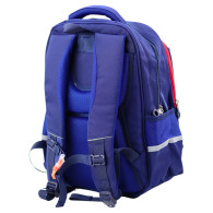 Ryggsäck för barnskola med bröstrem, marinblå och röd, rymmer 20 liter, 38 cm.