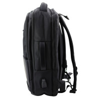 Ryggsäck Stad Företag USB Bröstbälte Svart 26L 45cm