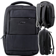 Ryggsäck Stad Företag USB Bröstbälte Svart 26L 45cm