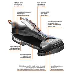 Arbetsskor, mocka, storlek 43, CE