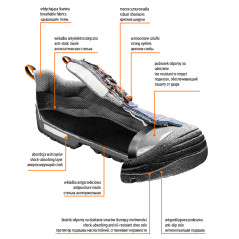 Arbetsskor, mocka, storlek 43, CE