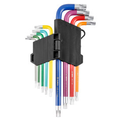 Torx-nycklar, färgglada, set med 9 stycken.