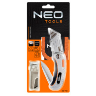 Fällbar universal kniv, trapezblad + kniv, nylonfodral + 5 Neo-blad
