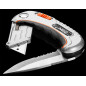 Fällbar universal kniv, trapezblad + kniv, nylonfodral + 5 Neo-blad