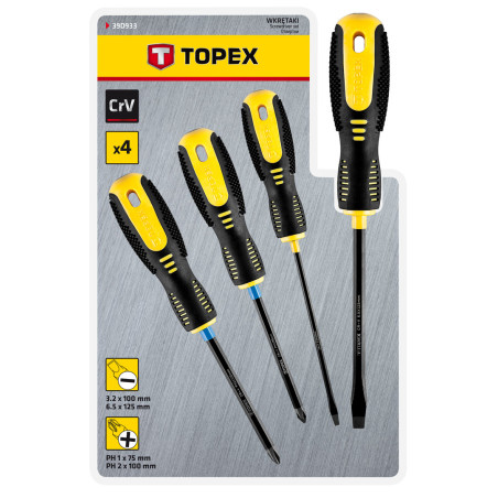 Skruvmejslar, set med 4 stycken.