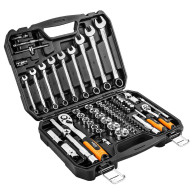 Hylsnyckelsats 1/2', 1/4', 82-delars set, CrV