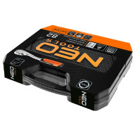Hylsnyckelsats 1/2', 1/4', 82-delars set, CrV