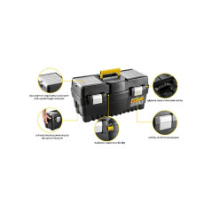 Verktygslåda 22 tum, aluminiumlåsningar