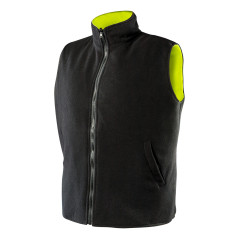 Arbetsväst, tvåsidig, ena sidan reflex, gul, storlek L/52.