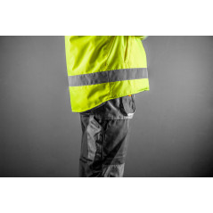 Ärmellose Arbeitsweste, beidseitig tragbar, eine Seite reflektierend, gelb, Größe XL/56.