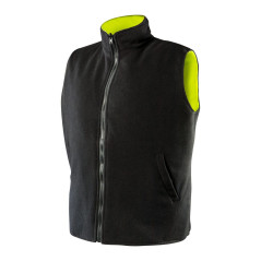 Ärmellose Arbeitsweste, beidseitig, eine Seite reflektierend, gelb, Größe XXL/58.