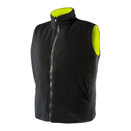 Ärmellose Arbeitsweste, beidseitig, eine Seite reflektierend, gelb, Größe XXL/58.