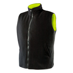 Ärmellose Arbeitsweste, beidseitig, eine Seite reflektierend, gelb, Größe XXL/58.