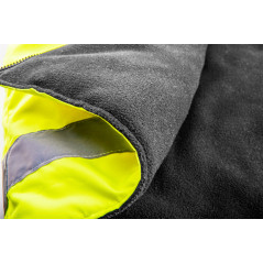 Ärmellose Arbeitsweste, beidseitig, eine Seite reflektierend, gelb, Größe XXL/58.