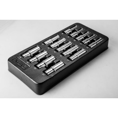 Förvaringssats med långa hylsor 1/2', 8-21 mm, 14 delar, insats