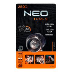 Pannlampa med batteri på 250 lm, zoom, CREE XPE, 3xAAA