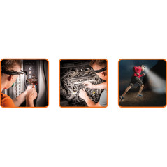 Pannlampa med batteri på 250 lm, zoom, CREE XPE, 3xAAA