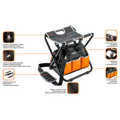 Stol med verktygsväska