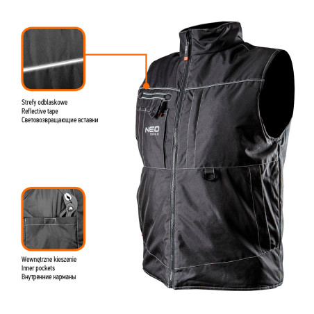 Ärmellose Arbeitsweste, Oxford, storlek L/52