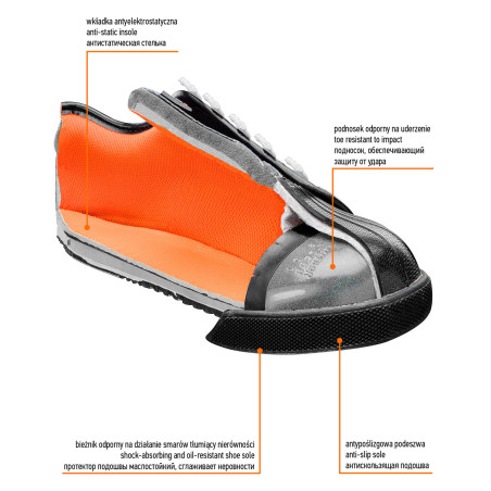 Arbetsskor, SB FO, stålhätta, storlek 46