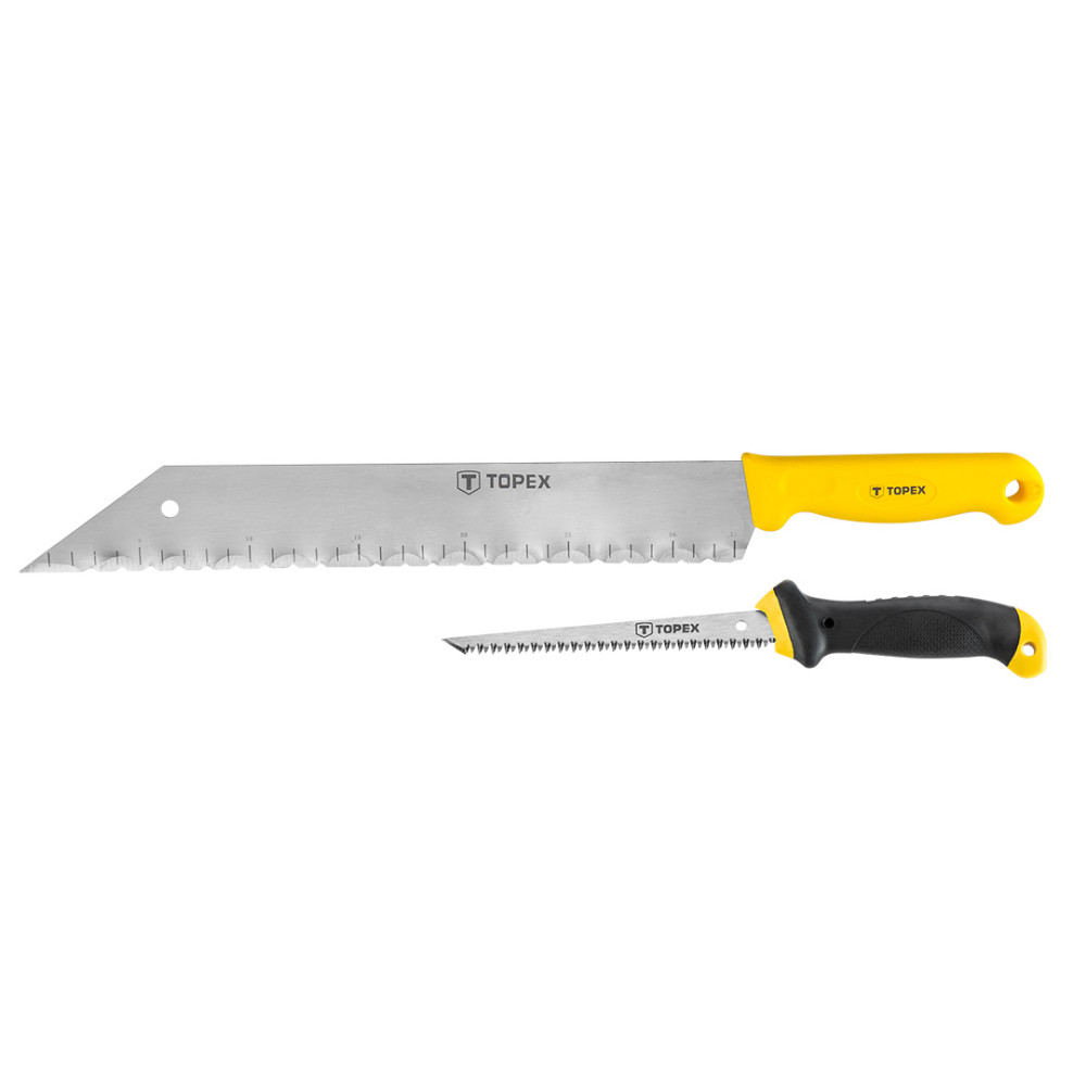 Såg för gipskartong och kniv för mineralull, set med 2 stycken. Såg för gipskartong och kniv för mineralull, set med 2 stycken.