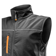 Ärmellose Arbeitsjacke aus Softshell, Größe S.