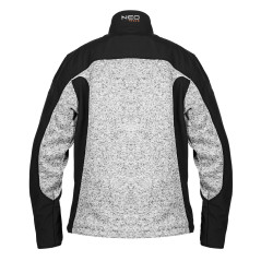 Tröja stickad med förstärkt softshell-tyg, storlek L.