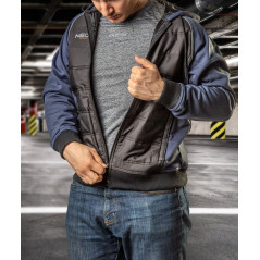 Tröja i stickad, fodrad med huva, storlek XXL