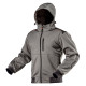 Arbetsjacka i softshell med avtagbar huva, storlek XL.