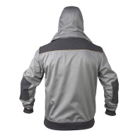 Arbetsjacka i softshell med avtagbar huva, storlek XL.