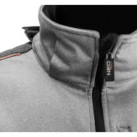 Arbetsjacka i softshell med avtagbar huva, storlek XXL.