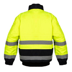 Arbetsjacka varning, fodrad, gul, storlek L
