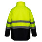 Arbetsjacka varning vattentät, gul, storlek S