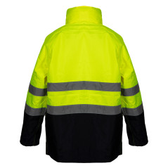 Arbetsjacka varning vattentät, gul, storlek XXXL.