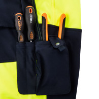 Arbetsbyxor varning softshell, gula, storlek L