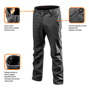 Spodnie robocze softshell, rozmiar S