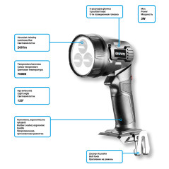 Ficklampa Energy+ 18V, Li-Ion, utan batteri