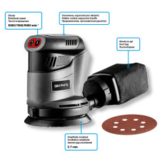 Excentrisk slipmaskin Energy+ 18V, Li-Ion, 125 mm slipplatta, utan batteri