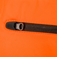 Arbetsjacka varnings softshell med huva, orange, storlek XXL.
