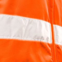 Arbetsjacka varning softshell med huva, orange, storlek XXXL