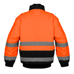 Arbetsjacka varning isolerad, orange, storlek S