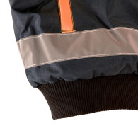 Arbetsjacka med varsel, fodrad, orange, storlek XL.