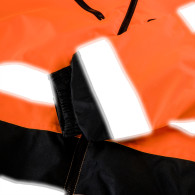 Arbetsjacka med varsel, fodrad, orange, storlek XL.